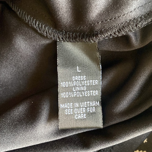 AB STUDIO BLACK & WHITE SLEEVELESS LINED BELTED ELASTIC WAIST DRESS SIZE L NWOT - Picture 11 of 14